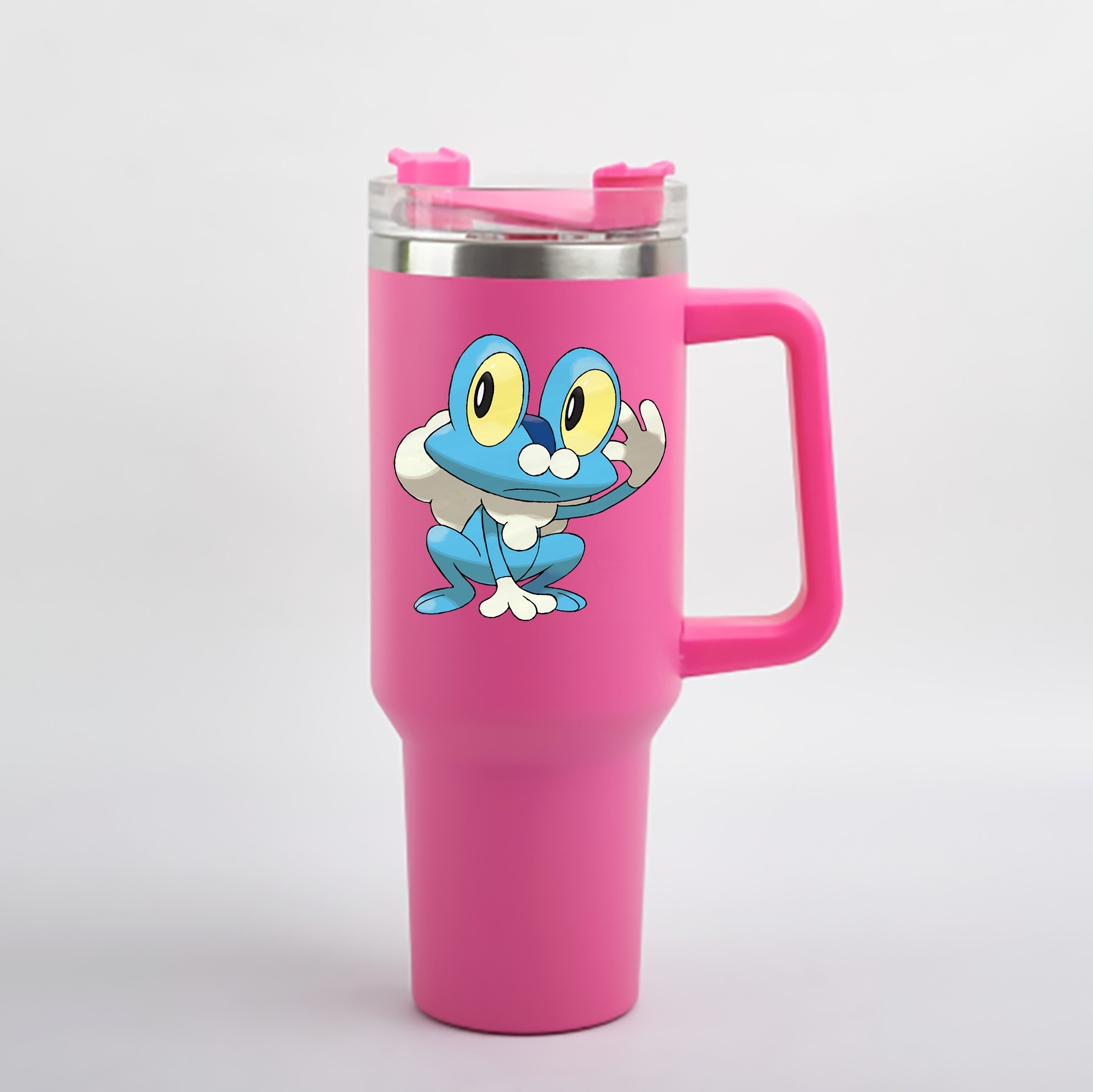 （画像用） ポケットモンスター Pokémon 1200mL車用タンブラー - クリスタルステッカー（プラスチックストロー付き）